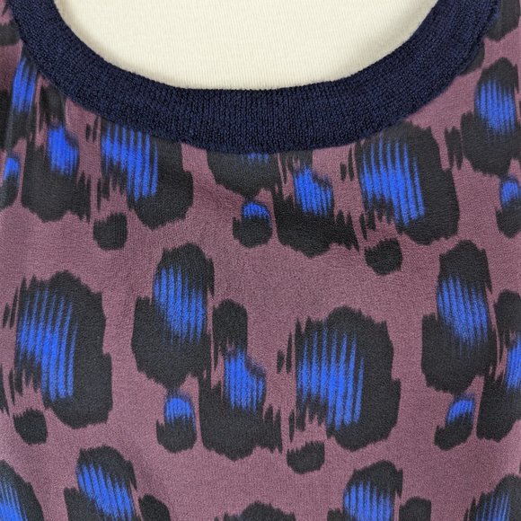 J. Crew Blue and Purple Patterned Crew Neck Sweater - Picture 4 of 7